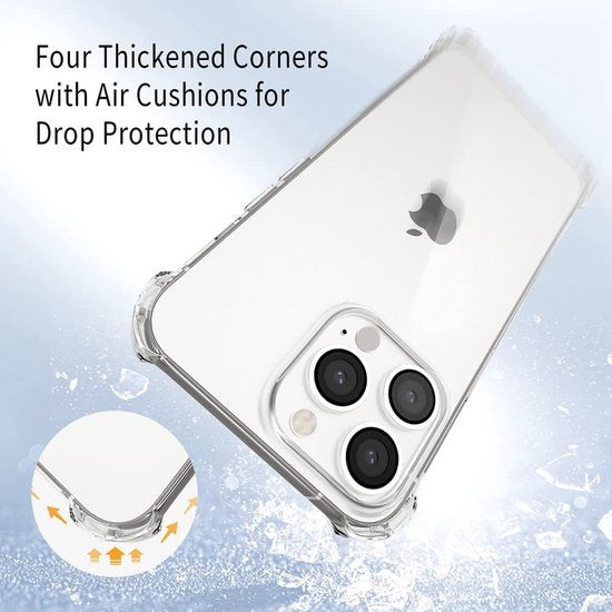 iPhone 12 Hoesjes – Transparante Siliconen Backcover – Schouderkoord Ketting – Shockproof-Ilumina Benelux