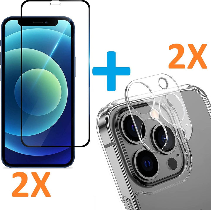 iPhone 12 Mini 5.4 inch – Camera Lens & Screenprotector – Tempered Glas – 4-Pack-Ilumina Benelux