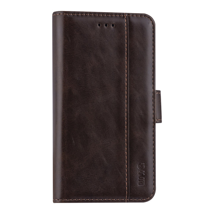 iPhone 12 Mini Book Case hoesje - Donker Bruin - PU leather-Hoesjes-Ilumina Benelux