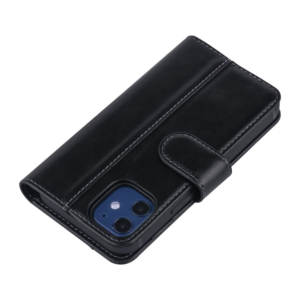 iPhone 12 Mini Book Case hoesje - Zwart - PU leather-Hoesjes-Ilumina Benelux