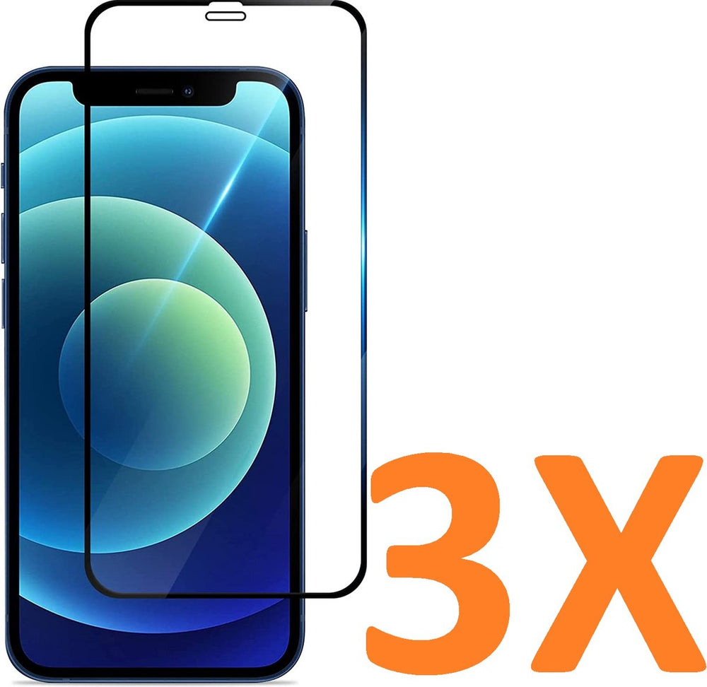 iPhone 12 Mini Screenprotector Full Gehard 9H – Anti-kras – 3-Pack Tempered Glas-Ilumina Benelux