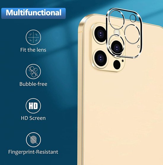 iPhone 12 Pro – Camera Lens & Full Screenprotector – 4-Pack-Ilumina Benelux