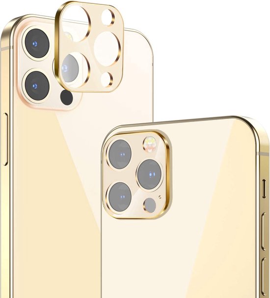 iPhone 12 Pro – Camera Lens Goud & Full Screenprotector – 4-Pack Tempered Glas-Ilumina Benelux