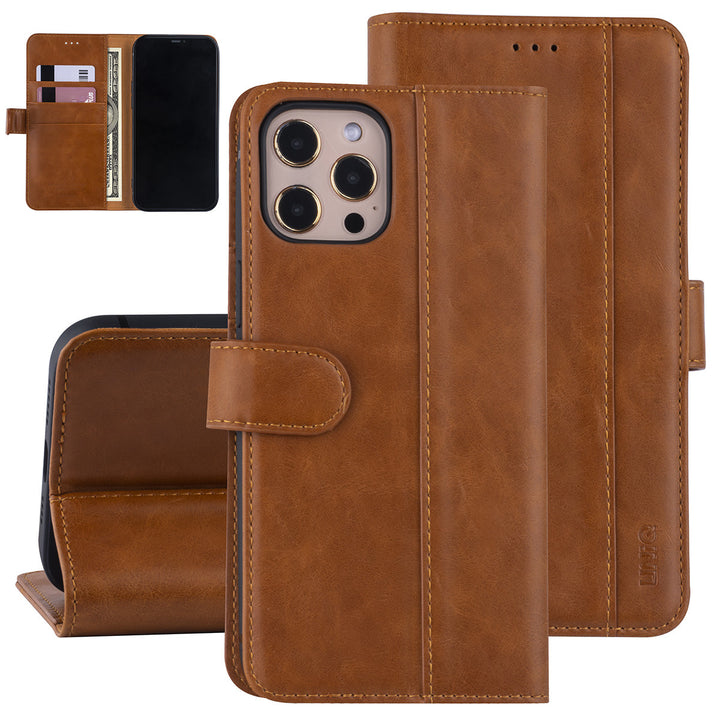 iPhone 12 Pro Max Book Case hoesje - Bruin - PU leather-Hoesjes-Ilumina Benelux