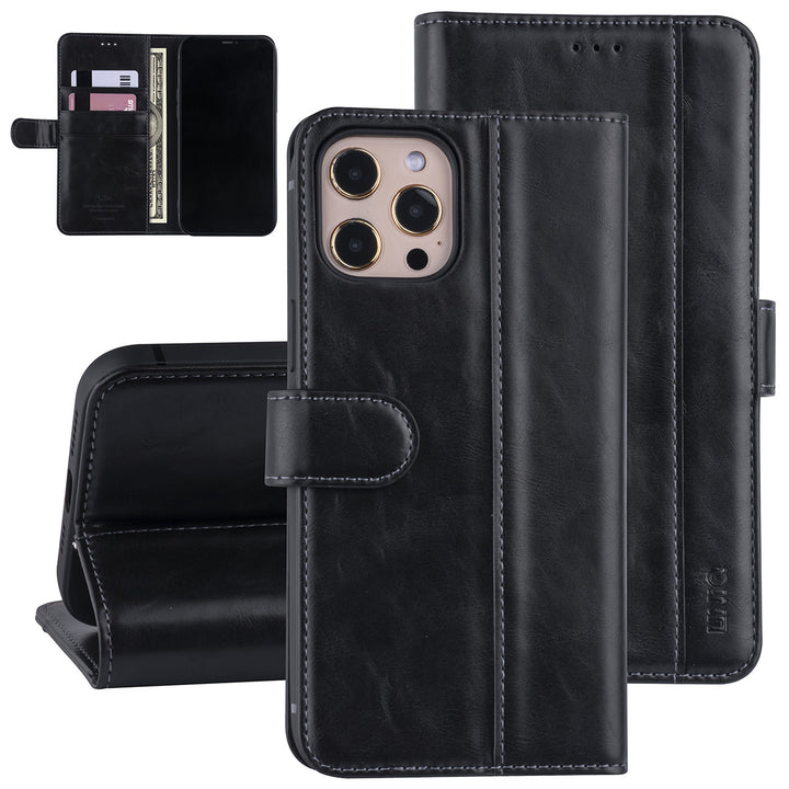 iPhone 12 Pro Max Book Case hoesje - Zwart - PU leather-Hoesjes-Ilumina Benelux