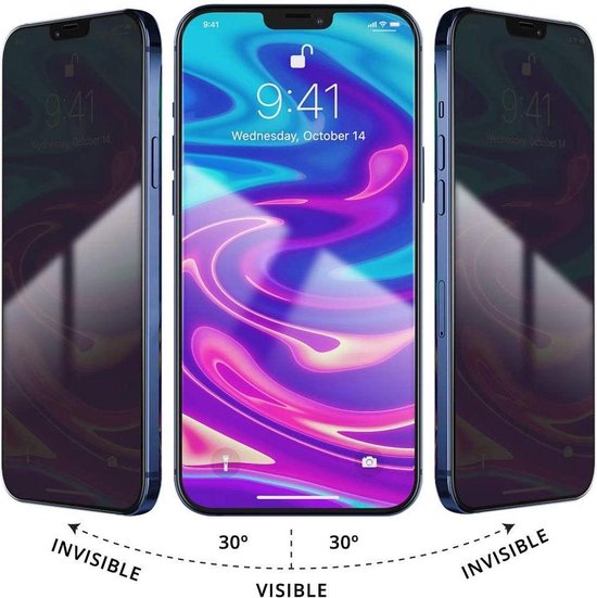 iPhone 12 Pro Max – Privacy Screenprotector Screenprotector Gehard 9H – 2-Pack-Ilumina Benelux