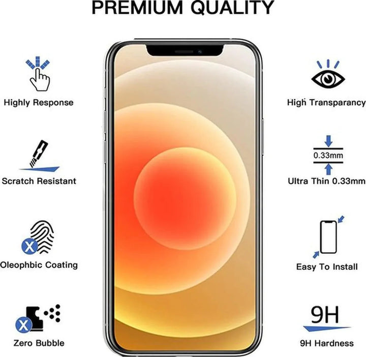 iPhone 12 Pro Max Screenprotector Gehard 9H – Anti-kras – 3-Pack-Ilumina Benelux