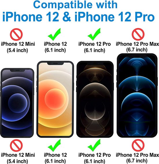 iPhone 12/12 Pro 6.1 inch Screenprotector Gehard 9H – Anti-kras – Tempered Glas-Ilumina Benelux