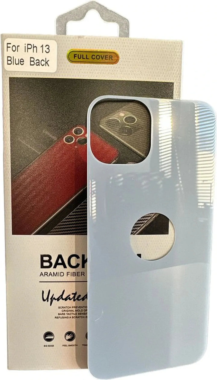 iPhone 13 – Achterkant Tempered Glass – 9H Gehard Glas – 1-Pack – Blauw-Ilumina Benelux