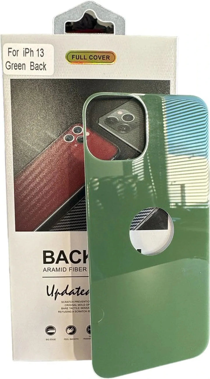 iPhone 13 – Achterkant Tempered Glass – 9H Gehard Glas – 1-Pack – Groen-Ilumina Benelux