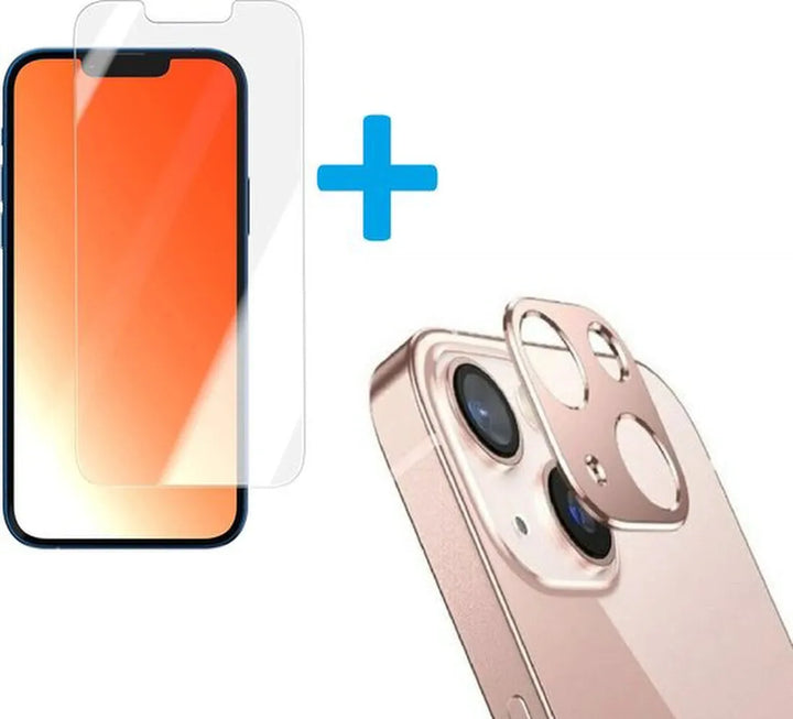 iPhone 13 – Camera Lens rosegoud & Screenprotector – Anti-kras – 2-Pack-Ilumina Benelux