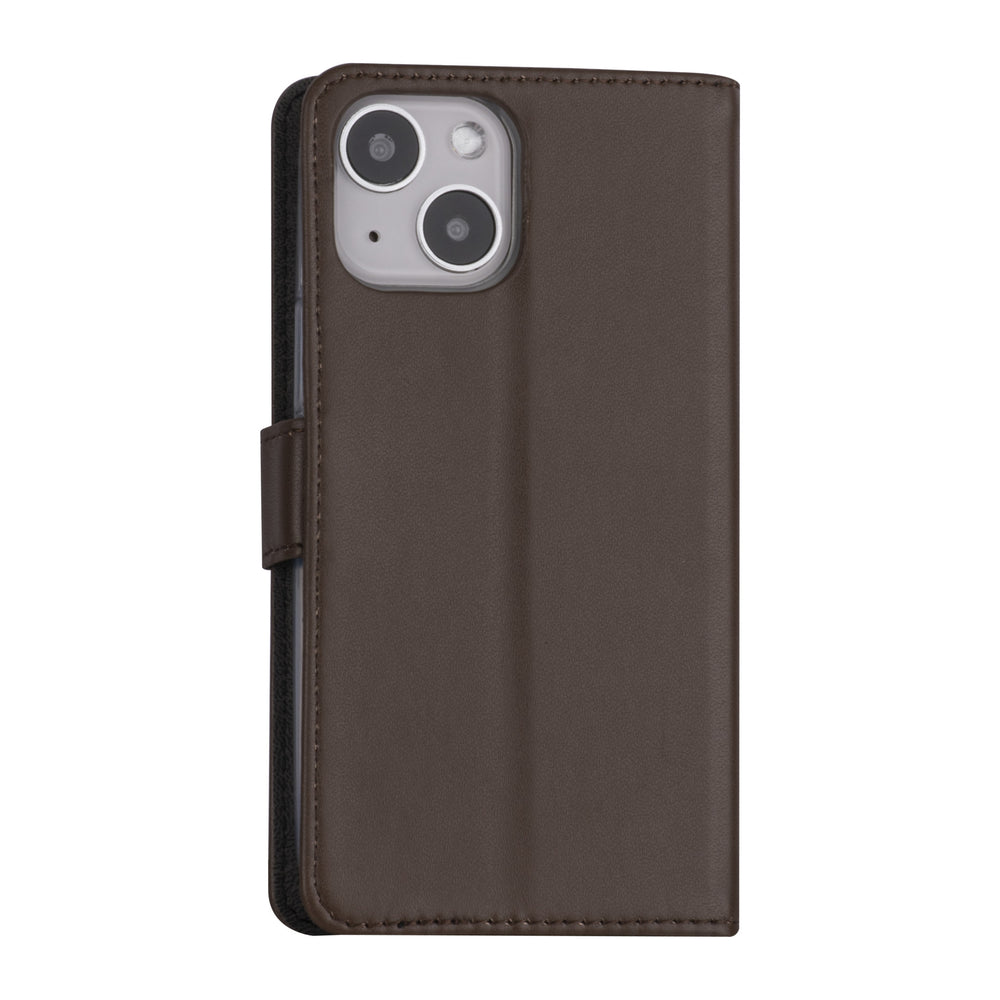 iPhone 13 Mini Booktype hoesje - Bruin - Pasjeshouder - Magneetsluiting-Hoesjes-Ilumina Benelux