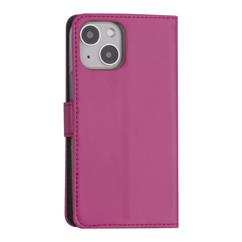 iPhone 13 Mini Booktype hoesje - Felroze - Pasjeshouder - Magneetsluiting-Hoesjes-Ilumina Benelux
