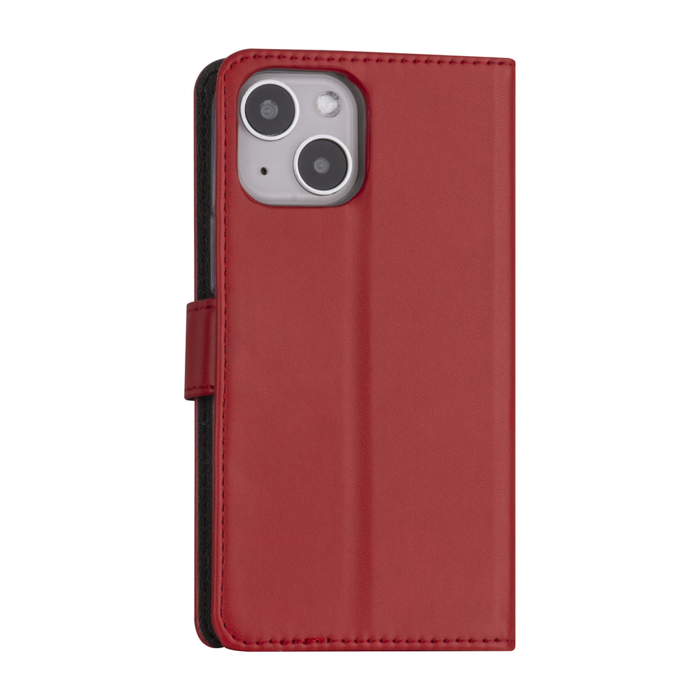 iPhone 13 Mini Booktype hoesje - Rood - Pasjeshouder - Magneetsluiting-Hoesjes-Ilumina Benelux