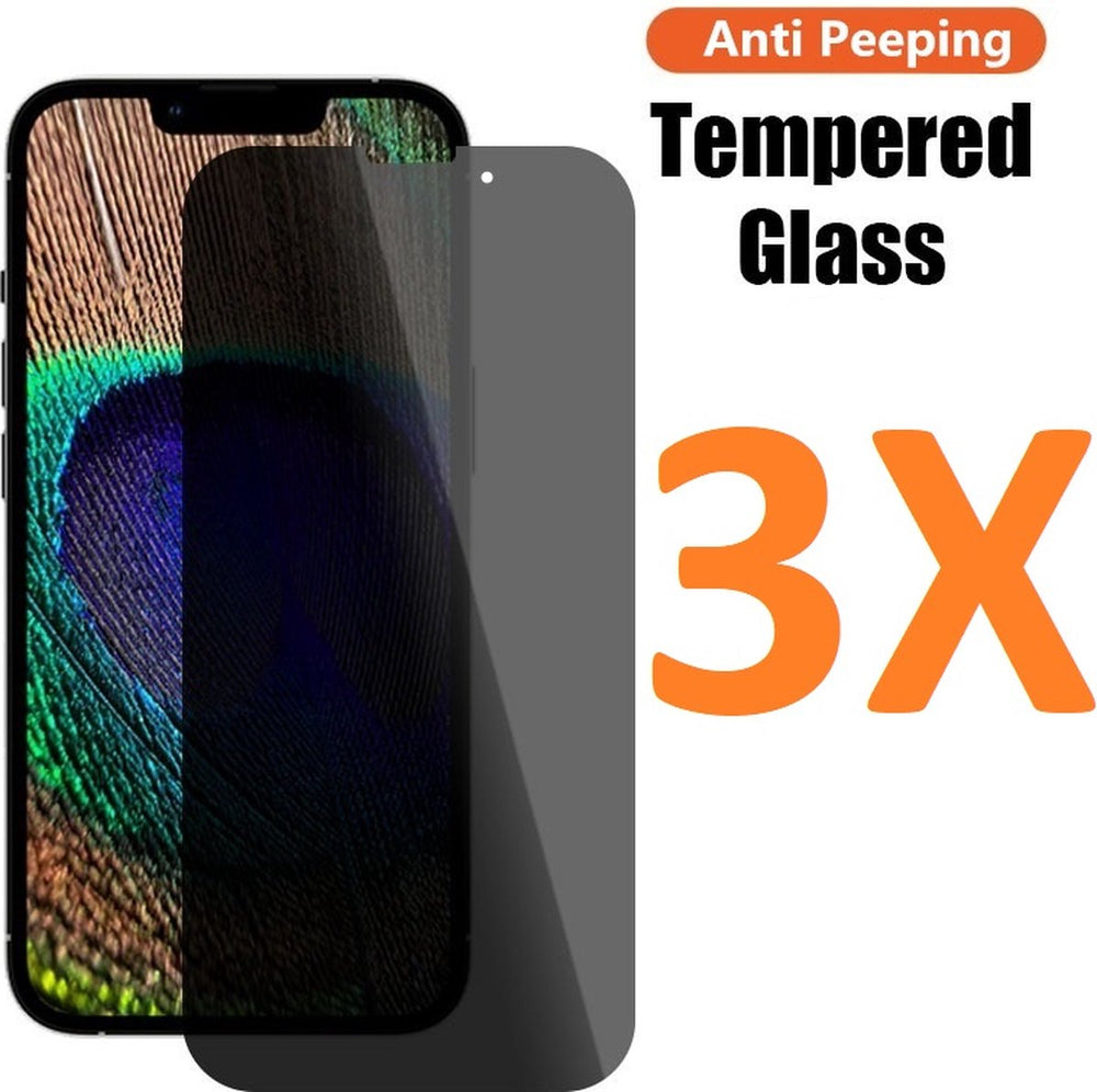 iPhone 13 Mini – Privacy Screenprotector – 9H Gehard Glas – 3-Pack-Ilumina Benelux