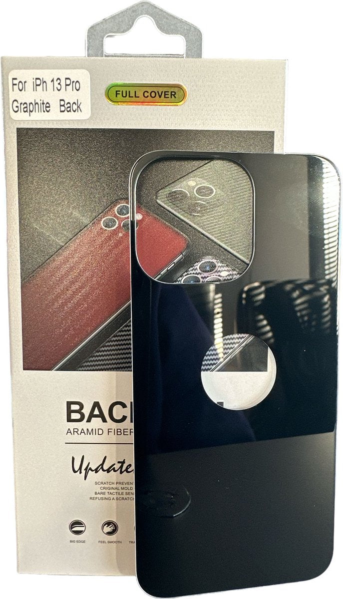 iPhone 13 Pro – Achterkant Screenprotector Gehard 9H – Tempered Glas – Graphite-Ilumina Benelux