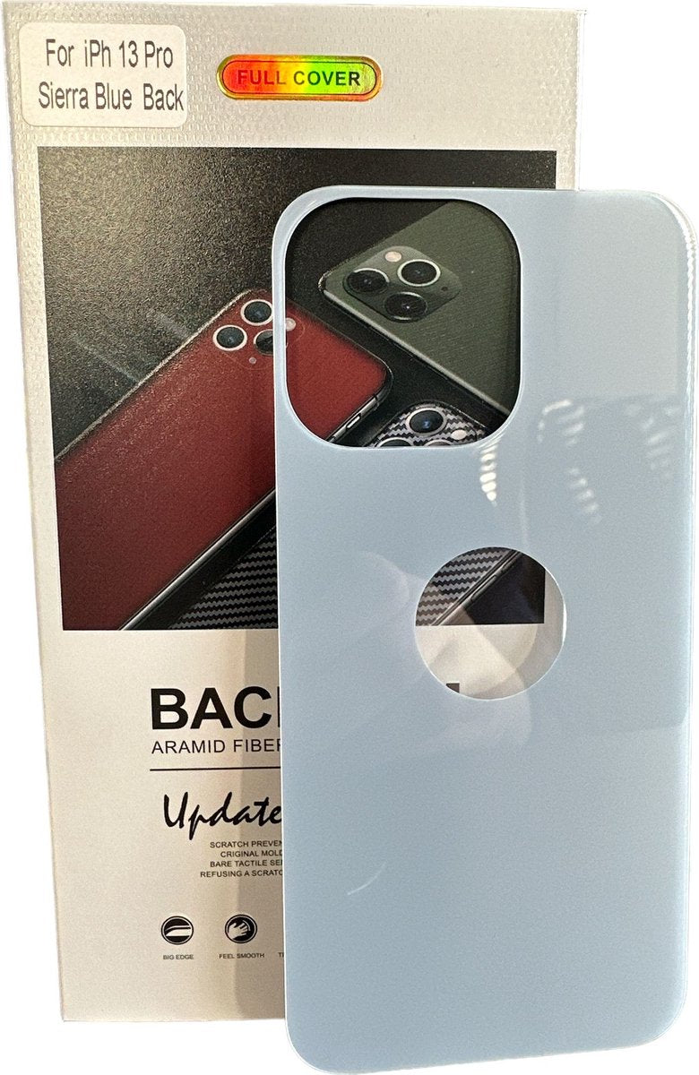 iPhone 13 Pro – Achterkant Screenprotector Gehard 9H – Tempered Glas – Sierra Blue-Ilumina Benelux