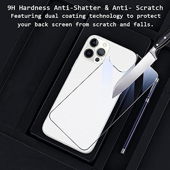 iPhone 13 Pro Max Achterkant Protector Gehard 9H – Anti-kras – Tempered Glas – 2-Pack-Ilumina Benelux