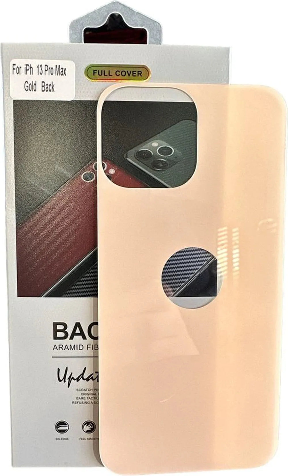 iPhone 13 Pro Max – Achterkant Tempered Glass – 9H Gehard Glas – Goud-Ilumina Benelux