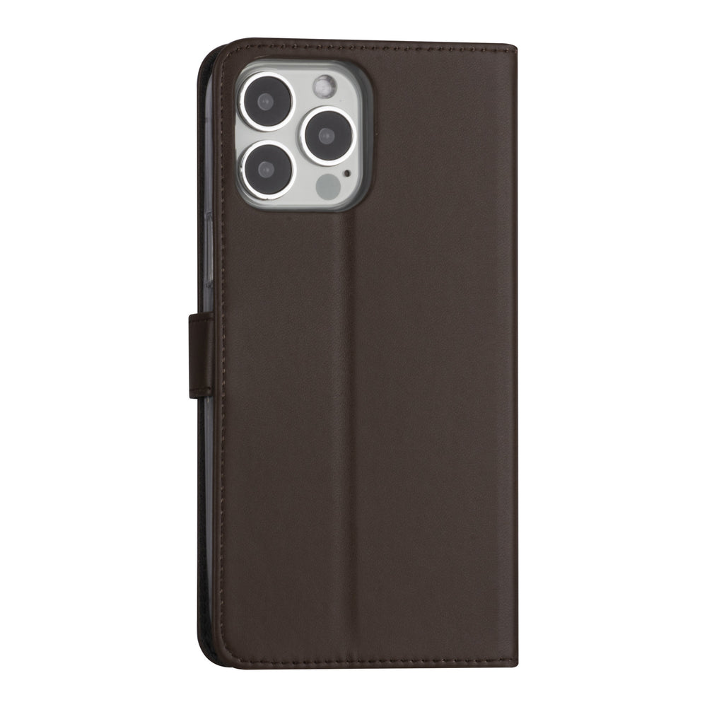 iPhone 13 Pro Max Booktype hoesje - Bruin - Pasjeshouder - Magneetsluiting-Hoesjes-Ilumina Benelux