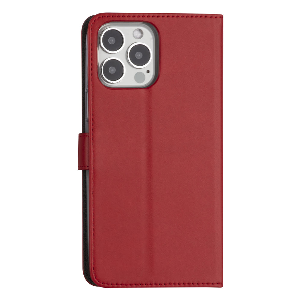 iPhone 13 Pro Max Booktype hoesje - Rood - Pasjeshouder - Magneetsluiting-Hoesjes-Ilumina Benelux