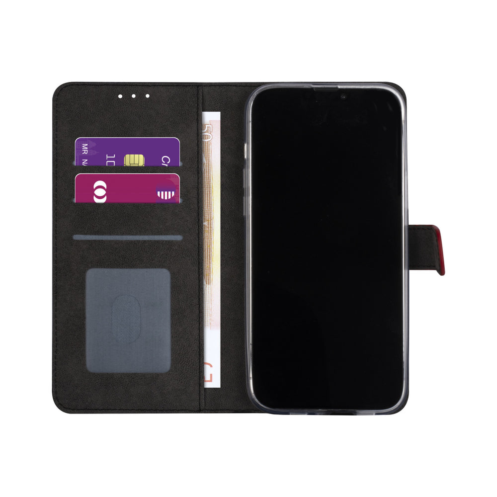 iPhone 13 Pro Max Booktype hoesje - Rood - Pasjeshouder - Magneetsluiting-Hoesjes-Ilumina Benelux