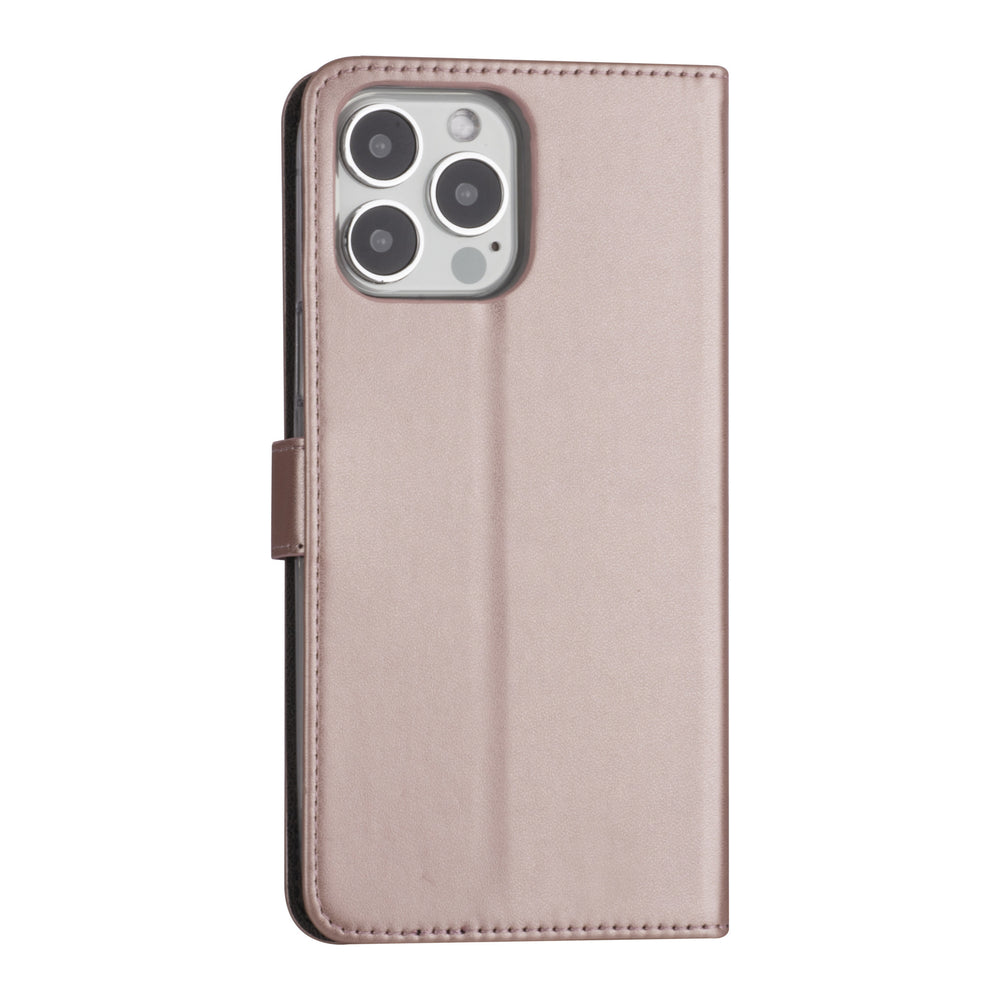 iPhone 13 Pro Max Booktype hoesje - Rose Gold - Pasjeshouder - Magneetsluiting-Hoesjes-Ilumina Benelux