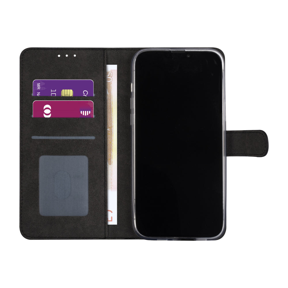 iPhone 13 Pro Max Booktype hoesje - Zwart - Pasjeshouder - Magneetsluiting-Hoesjes-Ilumina Benelux