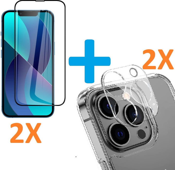 iPhone 13 Pro Max – Camera Lens & Full Screenprotector – Anti-kras – 4-Pack-Ilumina Benelux