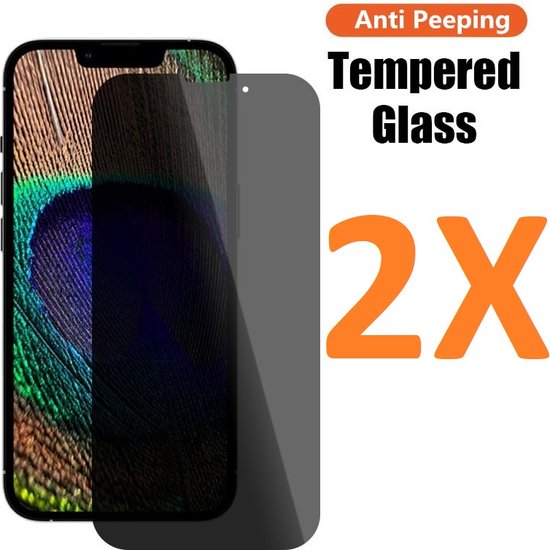 iPhone 13 Pro Max – Privacy Screenprotector – 9H Gehard Glas – 2-Pack-Ilumina Benelux