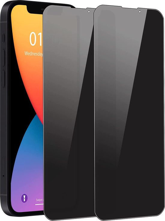 iPhone 13 Pro Max – Privacy Screenprotector Screenprotector Gehard 9H – 2-Pack-Ilumina Benelux