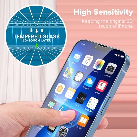 iPhone 13 Pro Max Screenprotector Gehard 9H – Anti-kras – 1-Pack-Ilumina Benelux