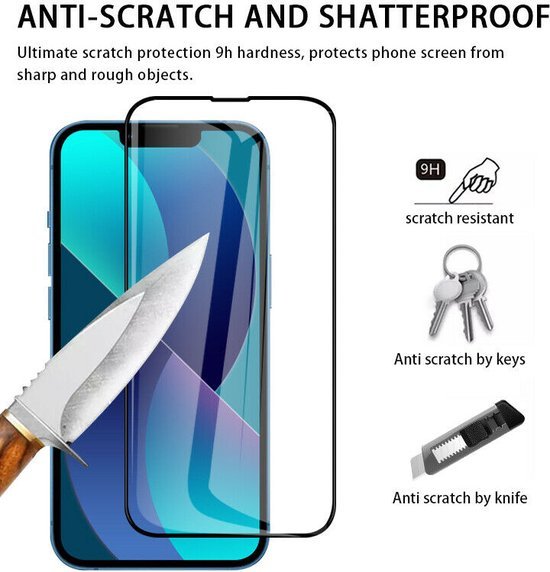 iPhone 13 Screenprotector Full Cover – 9H Gehard Glas – 1-Pack-Ilumina Benelux