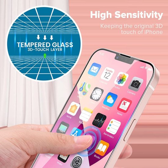 iPhone 13 Screenprotector voor en achterkant Gehard 9H – Anti-kras – 2-Pack-Ilumina Benelux