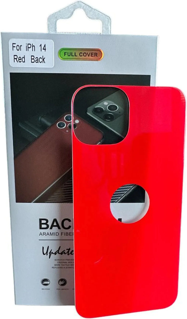 iPhone 14 – Achterkant Screenprotector Gehard 9H – 1-Pack – Rood-Ilumina Benelux