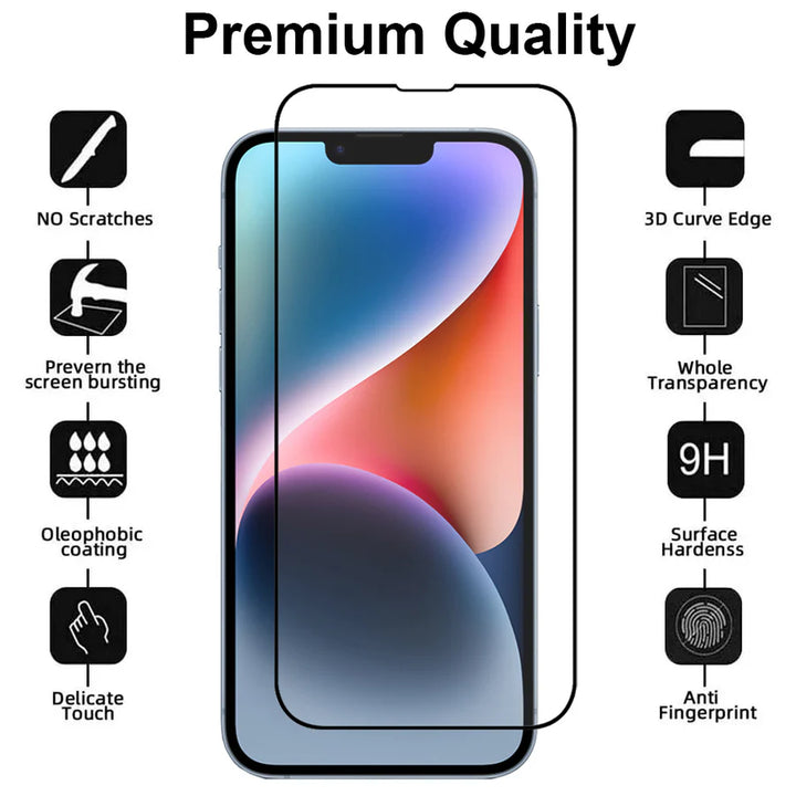 iPhone 14 Plus Screenprotector Full Cover – 9H Gehard Glas-Ilumina Benelux