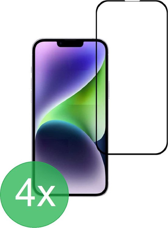 iPhone 14 Plus Screenprotector Full Cover – 9H Gehard Glas – 4-Pack-Ilumina Benelux