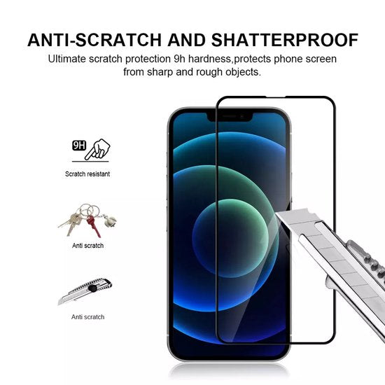 iPhone 14 Plus Screenprotector Full Cover – 9H Gehard Glas-Ilumina Benelux