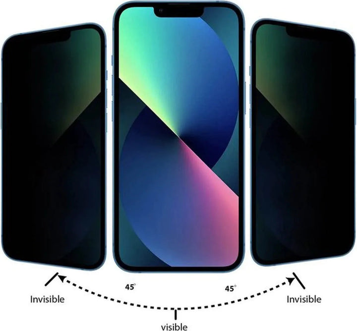 iPhone 14 – Privacy Full Cover – 9H Gehard Glas – 4-Pack-Ilumina Benelux
