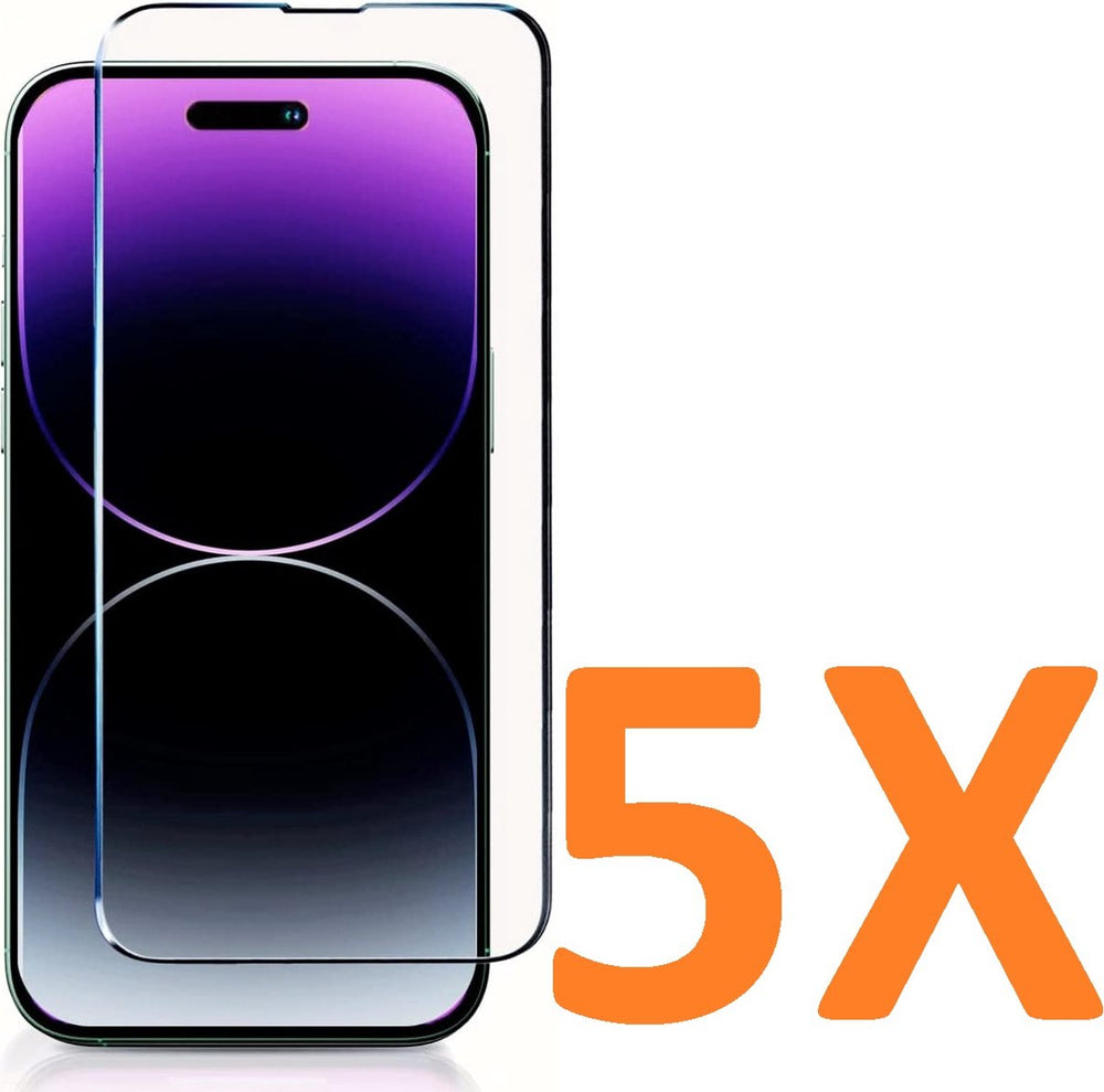 iPhone 14 Pro Max Screenprotector Gehard 9H – Anti-kras – 5-Pack Tempered Glas-Ilumina Benelux