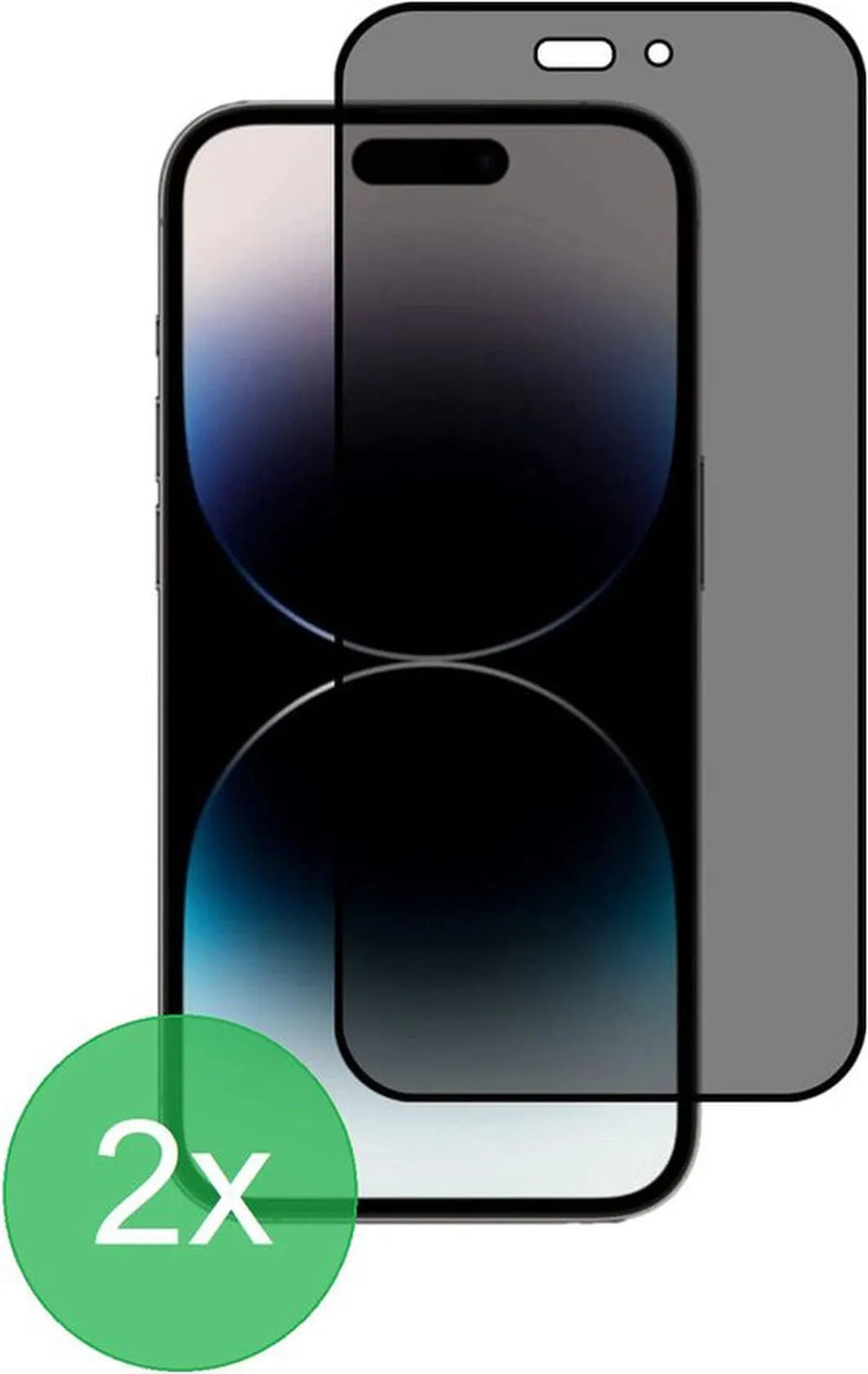 iPhone 14 Pro – Screenprotector Privacy Gehard 9H – 2-Pack-Ilumina Benelux