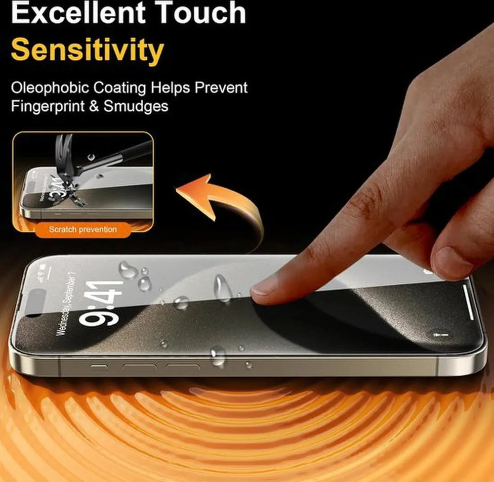 iPhone 14 Screenprotector Gehard 9H – Met Montageframe – 1-Pack-Ilumina Benelux