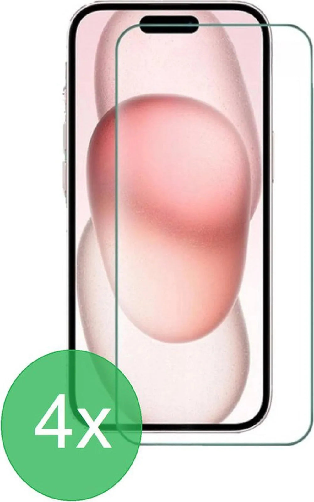 iPhone 15 & 15 Pro Screenprotector Gehard 9H – Anti-kras – 4-Pack-Ilumina Benelux