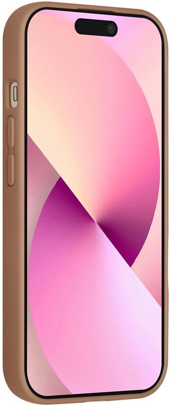 iPhone 15 Hoesjes Schokbestendige Siliconen Backcover met Ringstandaard - Desert Brown-Ilumina Benelux