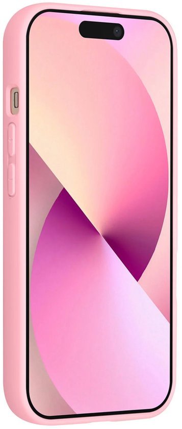 iPhone 15 Hoesjes Schokbestendige Siliconen Backcover met Ringstandaard - Sakura Pink-Ilumina Benelux