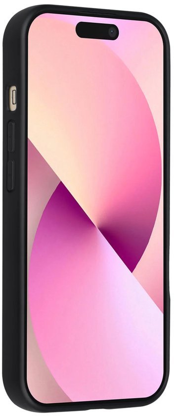 iPhone 15 Hoesjes Schokbestendige Siliconen Backcover met Ringstandaard - Zwart-Ilumina Benelux