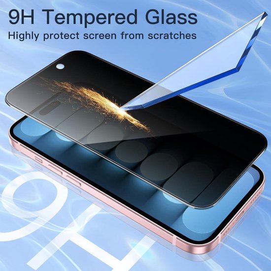 iPhone 15 Plus – Privacy Screenprotector Screenprotector Gehard 9H – 2-Pack-Ilumina Benelux