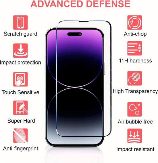 iPhone 15 Plus Screenprotector Gehard 9H – Anti-kras – 1-Pack-Ilumina Benelux