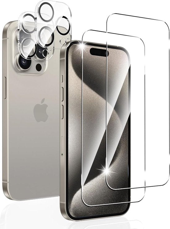 iPhone 15 Pro Max – Camera Lens & Screenprotector – 4-Pack-Ilumina Benelux