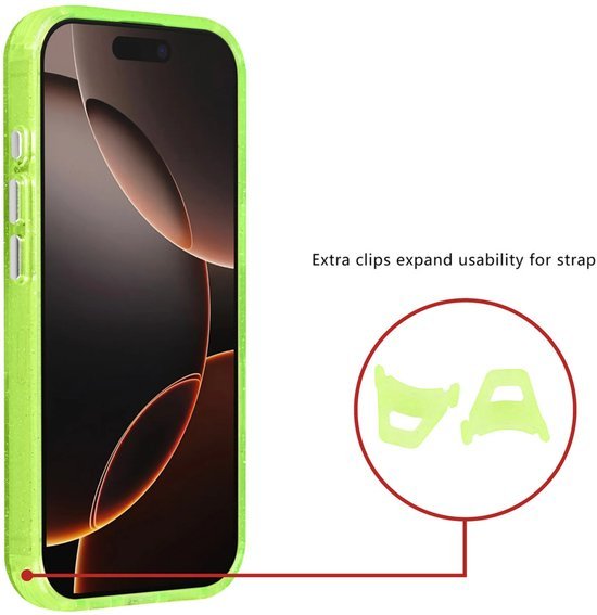 iPhone 15 Pro Max Hoesjes - Magsafe - Glitter Design - Groen-Ilumina Benelux